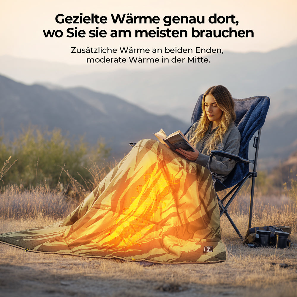 BougeRV 12V tragbare elektrische Decke (Grün)