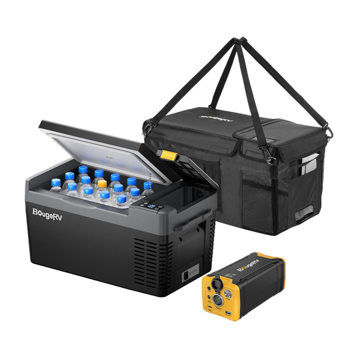 Frigorifero Auto BougeRV CRPRO 20L Da 12V/24V Con Centrale Elettrica 220Wh | Nero | Modalità MAX Ed ECO | Per Camper E Viaggi - Foto 3