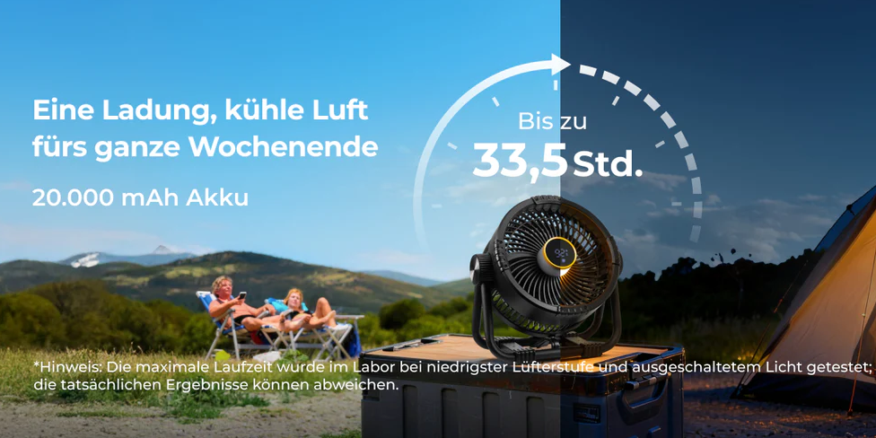 BougeRV Tragbarer Außenventilator