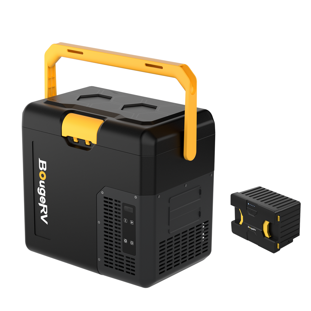 BougeRV CRH 18 Liter Tragbarer Auto Kühlschrank Schwarz mit 173Wh Batterie