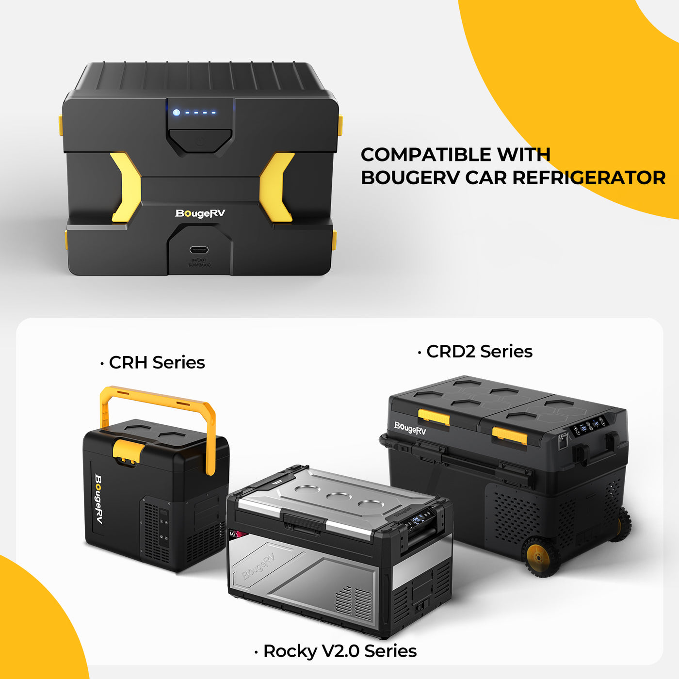 BougeRV Abnehmbarer 173Wh-Akku für Rocky/CRD2/CRH Kühlbox