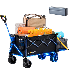 BougeRV Elektrischer Bollerwagen faltbar, 200 kg, für Camping, Garten & Strand