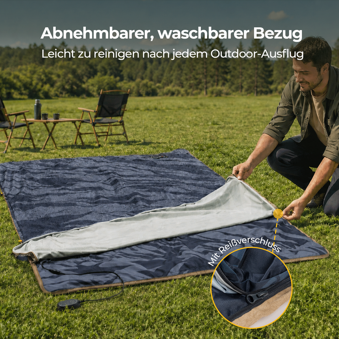 BougeRV 12V tragbare elektrische Decke (Blau)