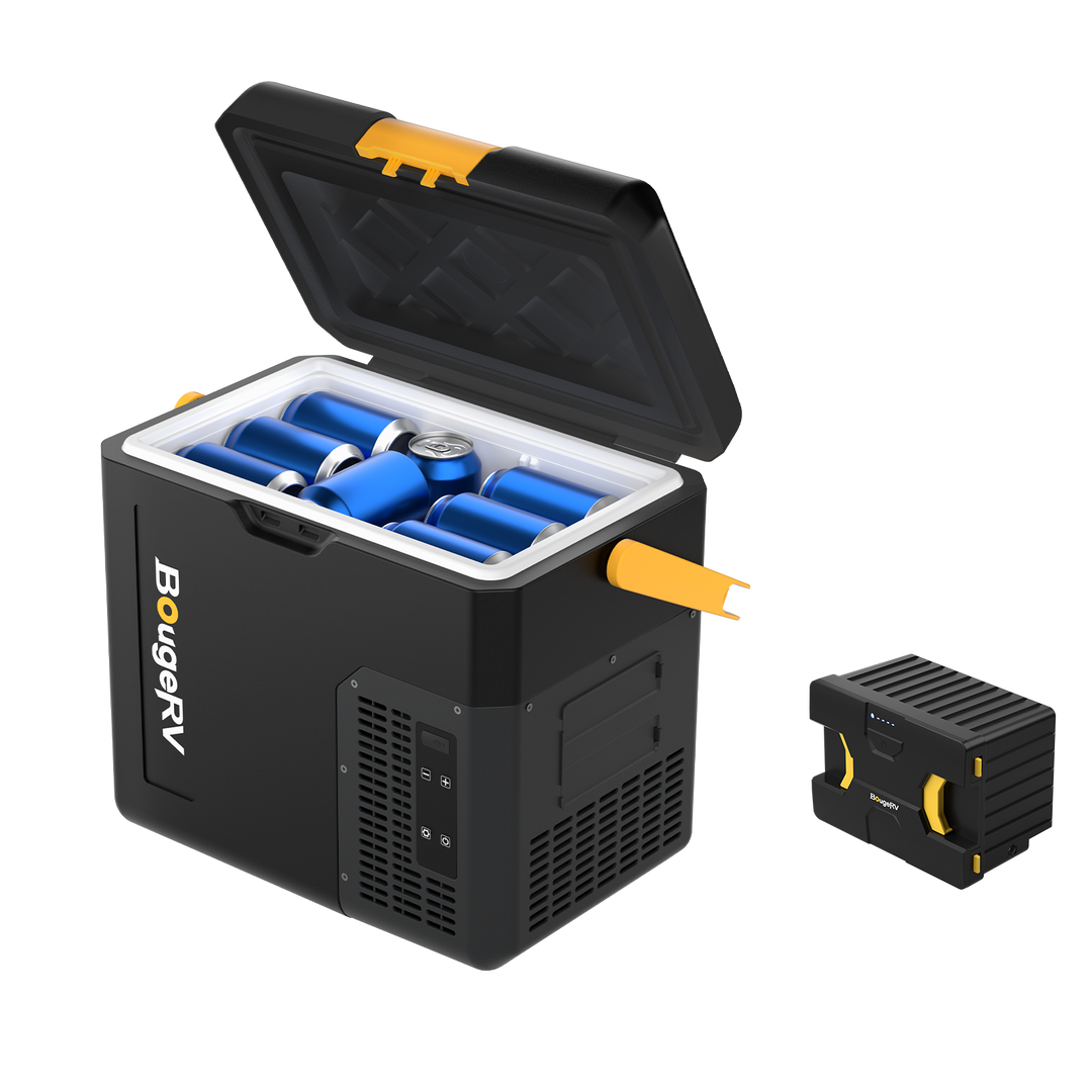 BougeRV CRH 18 Liter Tragbarer Auto Kühlschrank Schwarz mit 173Wh Batterie