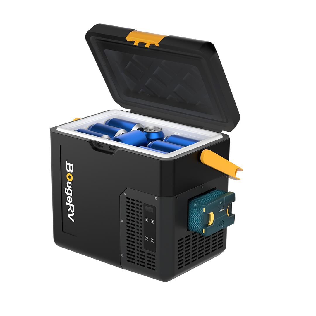 BougeRV CRH 18 Liter Tragbarer Auto Kühlschrank Schwarz mit 173Wh Batterie