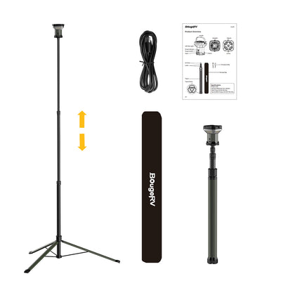BougeRV Weitwinkel Camping Teleskopleuchte