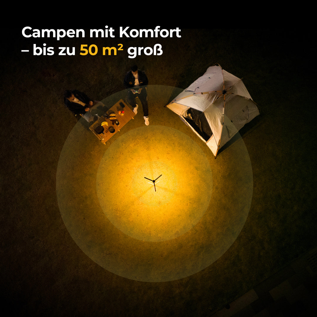 Lanterna Da Campeggio Ricaricabile BougeRV - Luce LED Retrò Regolabile, Power Bank E Impermeabile, Perfetta Per Tenda Ed Esterni