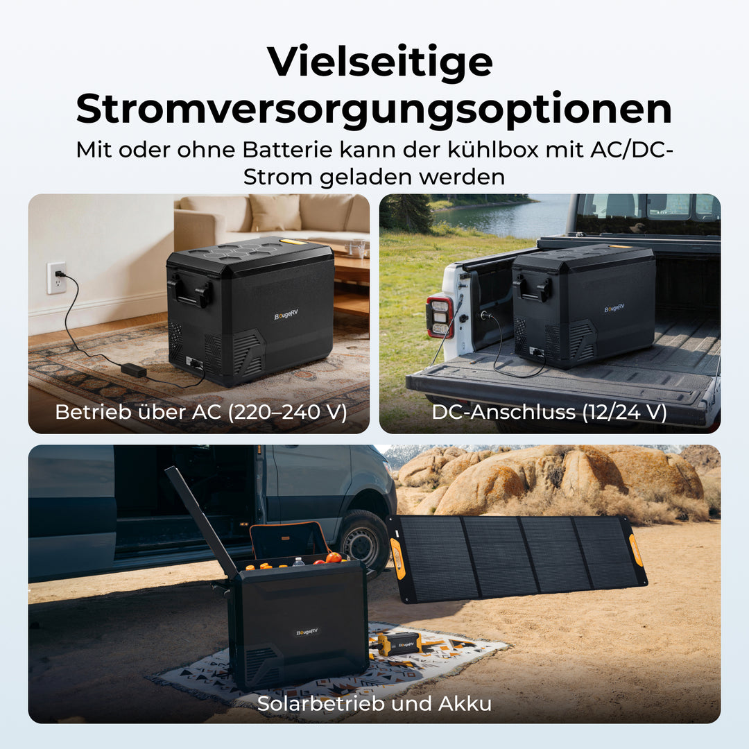 BougeRV Neuer ASPEN S50 12V 47 L tragbarer Kühlschrank (Ohne Rollen)