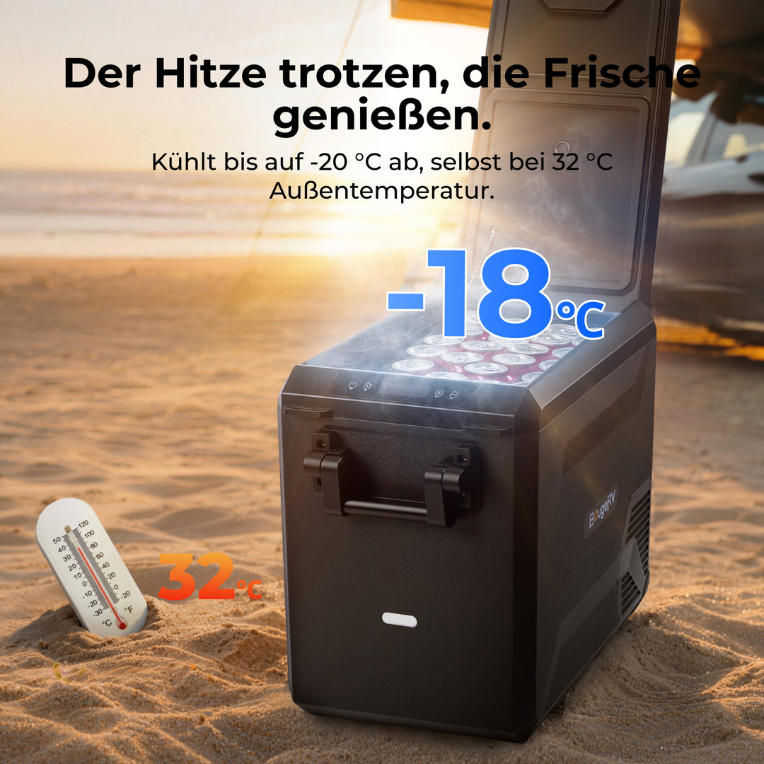 BougeRV Neuer ASPEN S50 12V 47 L tragbarer Kühlschrank (Ohne Rollen)