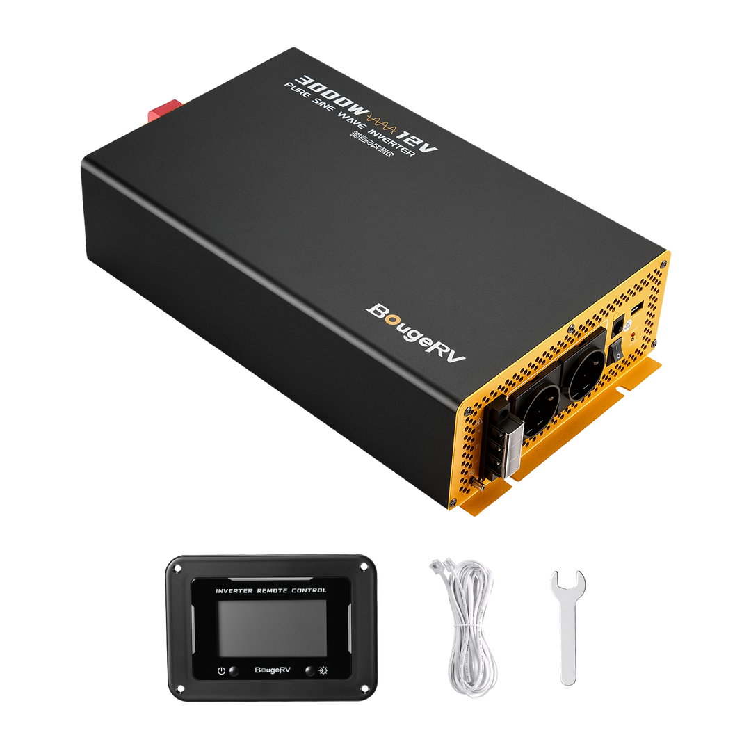 BougeRV 3000 W 12 V Sinus-Wechselrichter mit Bluetooth