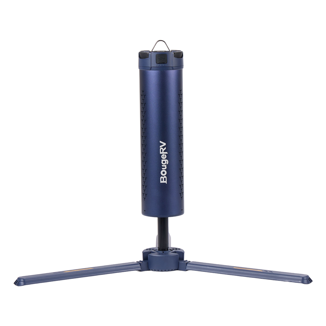 BougeRV Neue T1 tragbare teleskopische Campinglampe (Blau)