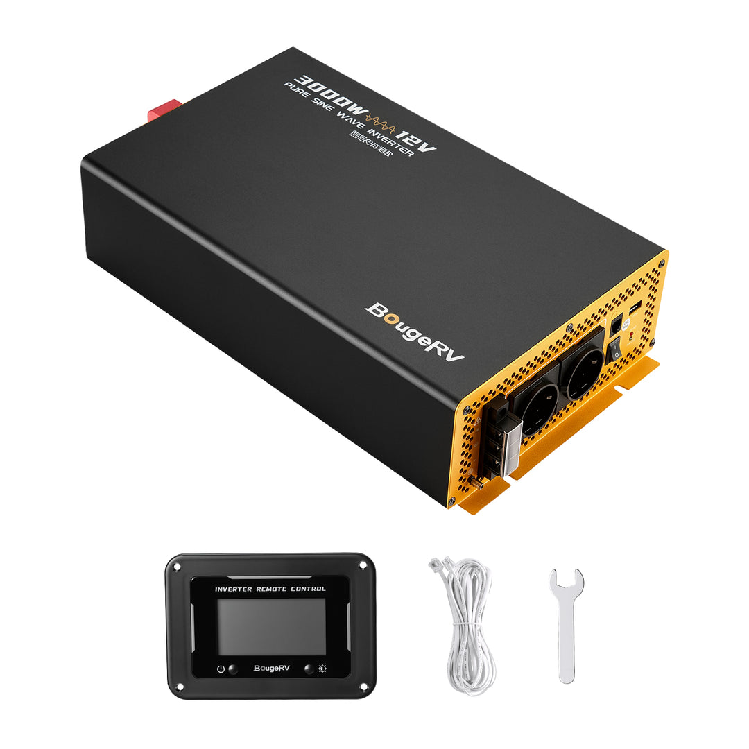 BougeRV 3000 W 12 V Sinus-Wechselrichter mit Bluetooth