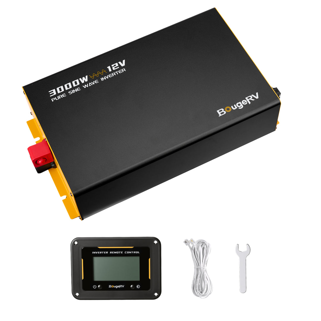 BougeRV 3000 W 12 V Sinus-Wechselrichter mit Bluetooth
