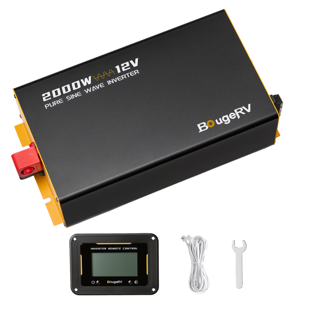 BougeRV 2000 W 12 V Rein-Sinus-Wechselrichter