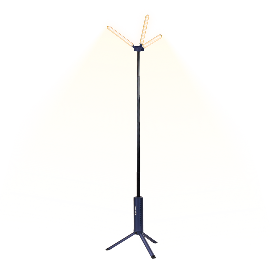 BougeRV Neue T1 tragbare teleskopische Campinglampe (Blau)