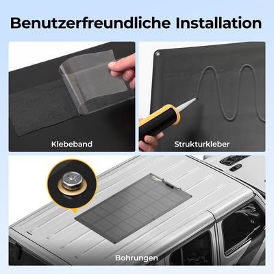 BougeRV Arch Pro 100W N-Typ TOPCon flexibles Solarpanel (12/24V kompatibel)