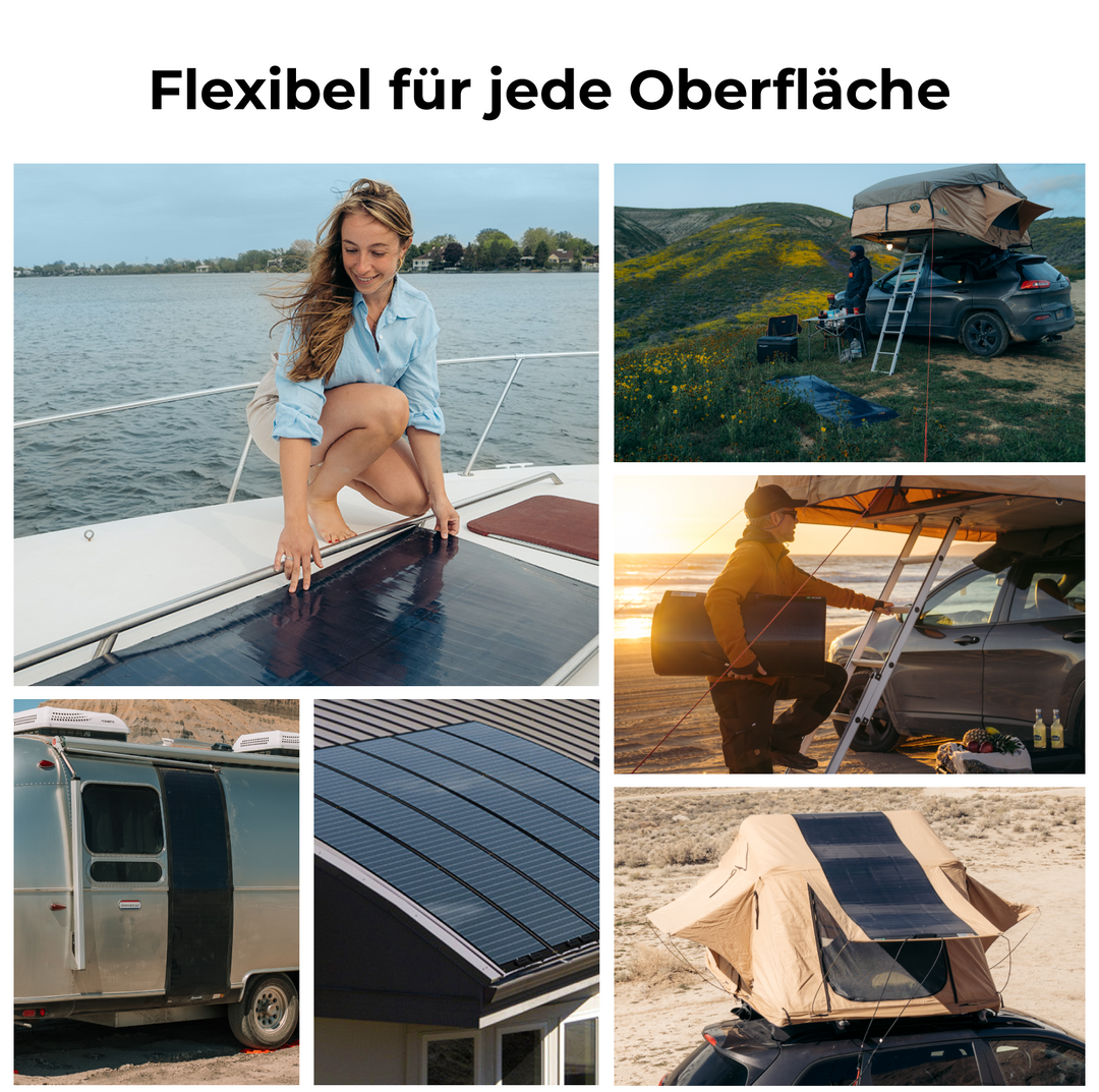 BougeRV Yuma 100W CIGS Solarpanel 360° Flexibles Solarmodule (Klebeband)