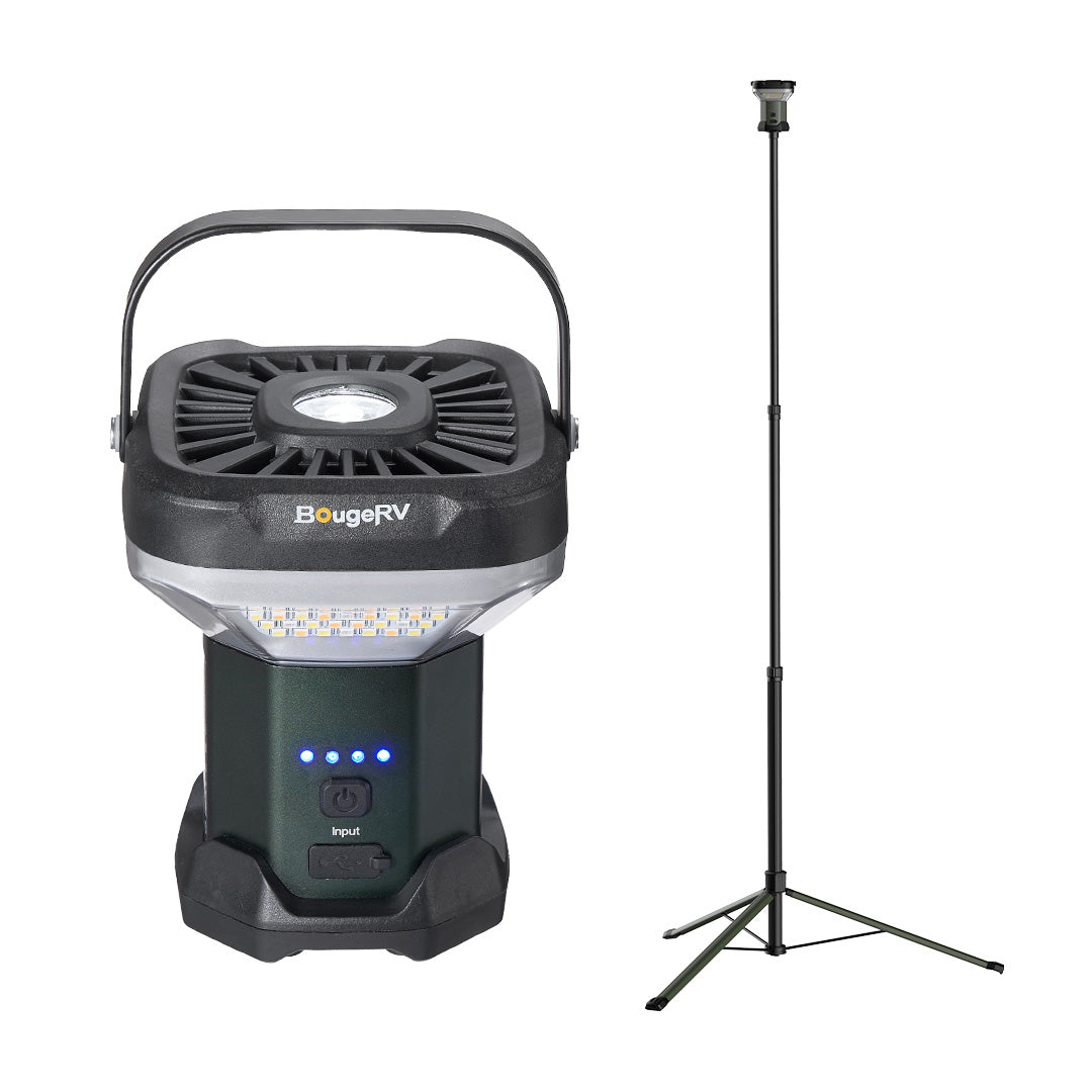 BougeRV Weitwinkel Camping Teleskopleuchte