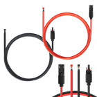 BougeRV 10AWG Solarmodule Verbindungskabel (xm Rot+xm Schwarz)