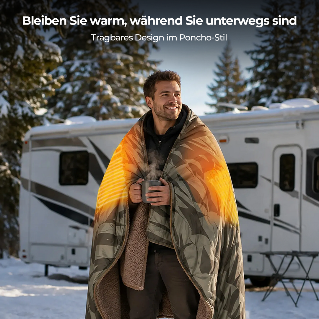 BougeRV 12V tragbare elektrische Decke (Grün)