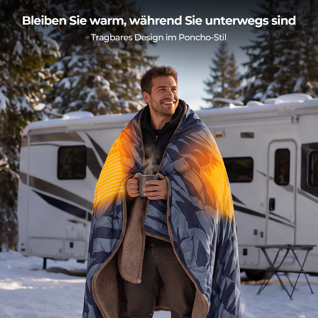 BougeRV 12V tragbare elektrische Decke (Blau)