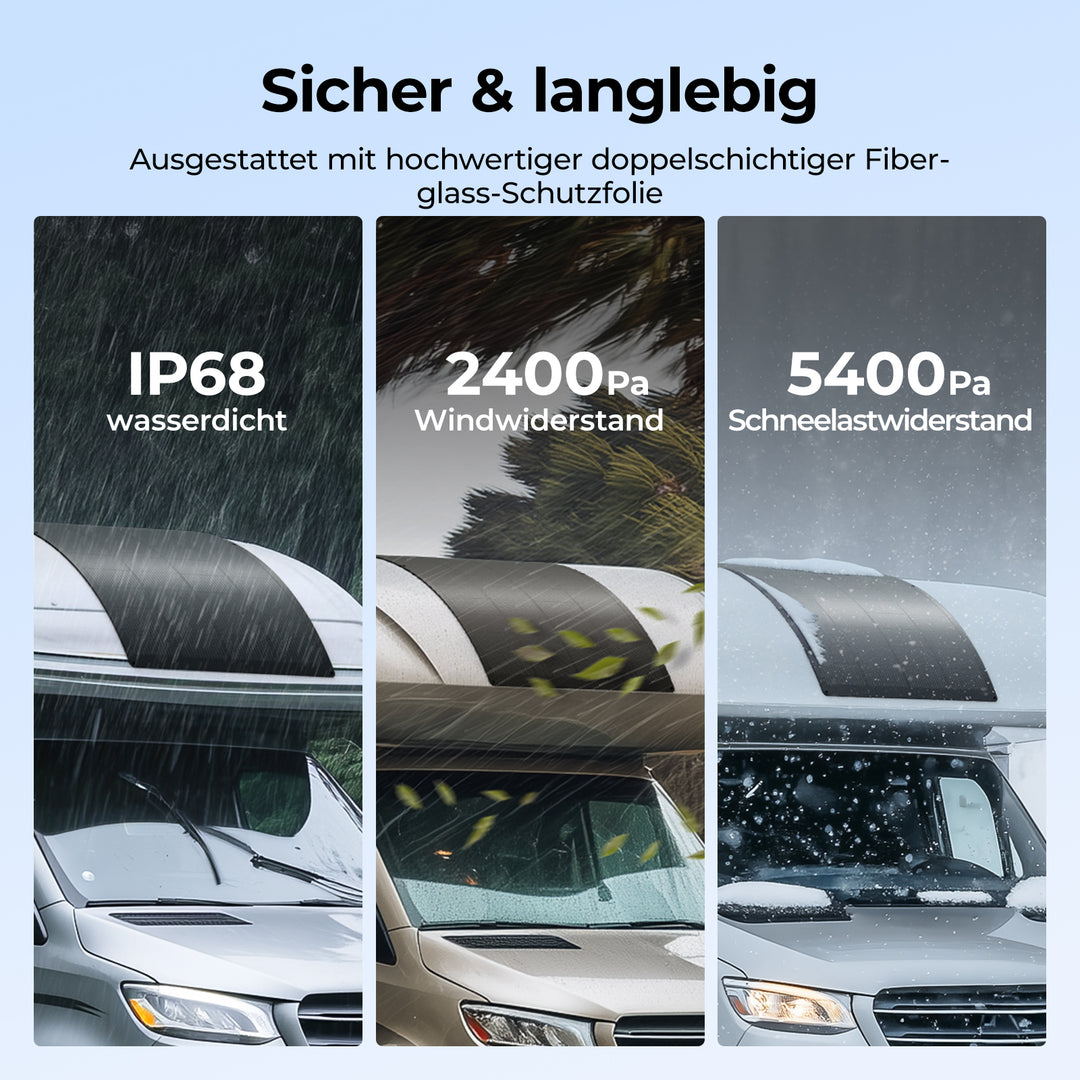 BougeRV Arch Pro 200W N-Typ TOPCon flexibles Solarpanel (12/24V kompatibel)