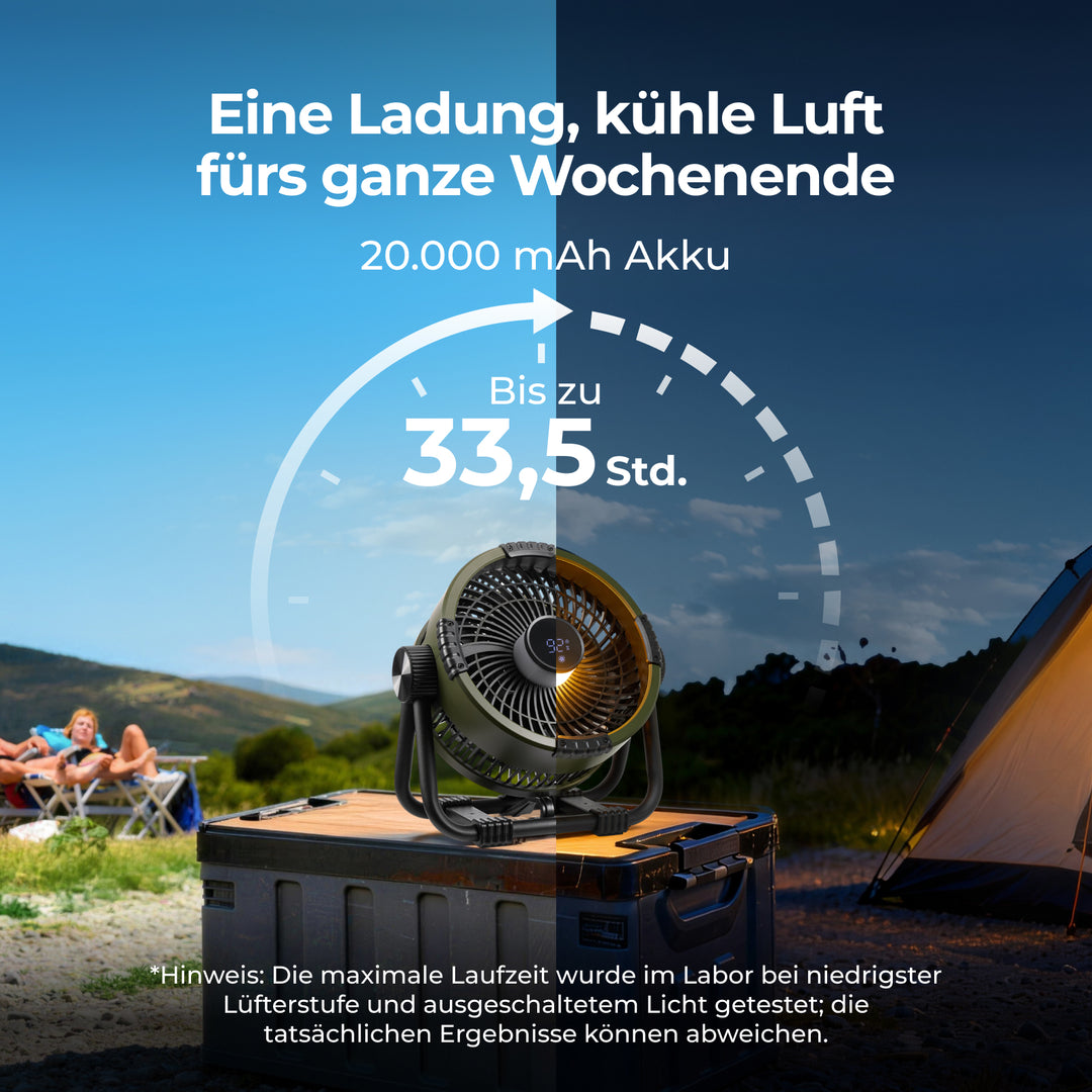 BougeRV F01 Outdoor-Ventilator Grün