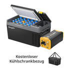 CRPRO 20L 12V Tragbarer Auto Kühlschrank Schwarz Mit Akku