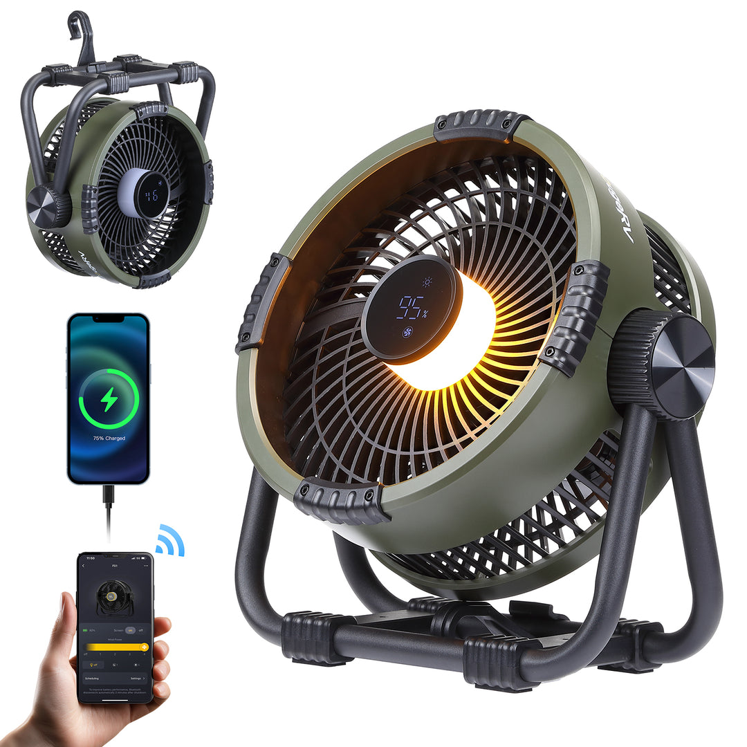 BougeRV F01 Outdoor-Ventilator Grün