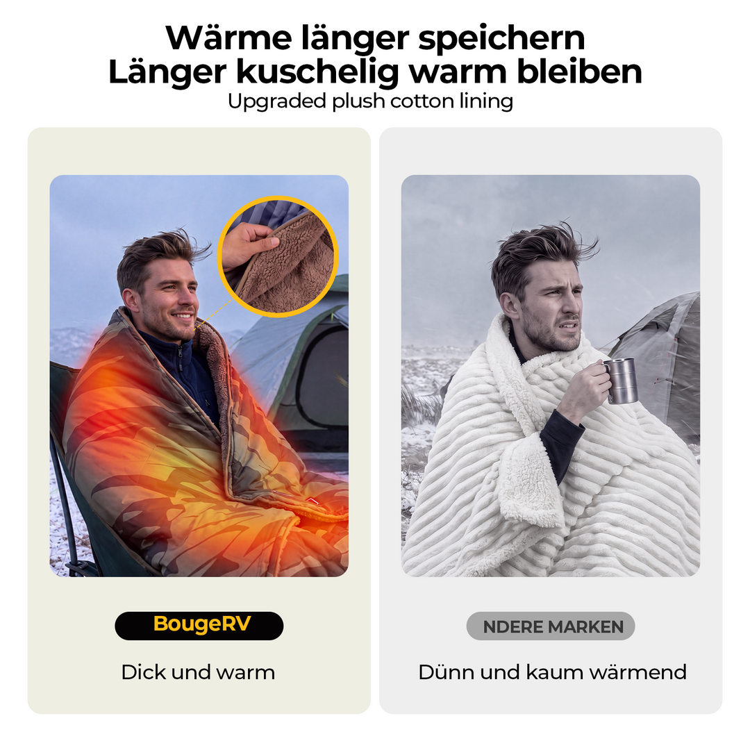 BougeRV 12V tragbare elektrische Decke (Grün)