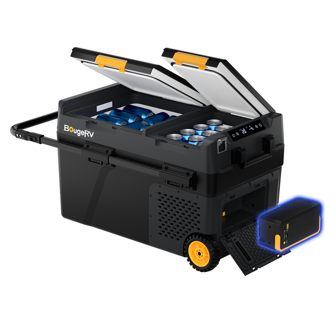 BougeRV CRD2 V2.0 40 L Zwei Zonen Doppeltür Kompressor Kühlbox Auto