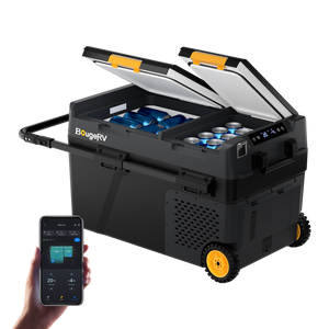 BougeRV CRD2 V2.0 40 L Zwei Zonen Doppeltür Kompressor Kühlbox Auto