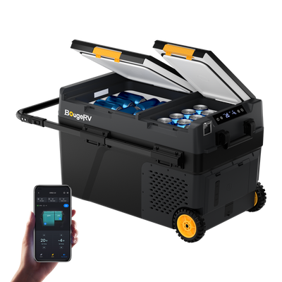 BougeRV CRD2 V2.0 40 L Zwei Zonen Doppeltür Kompressor Kühlbox Auto