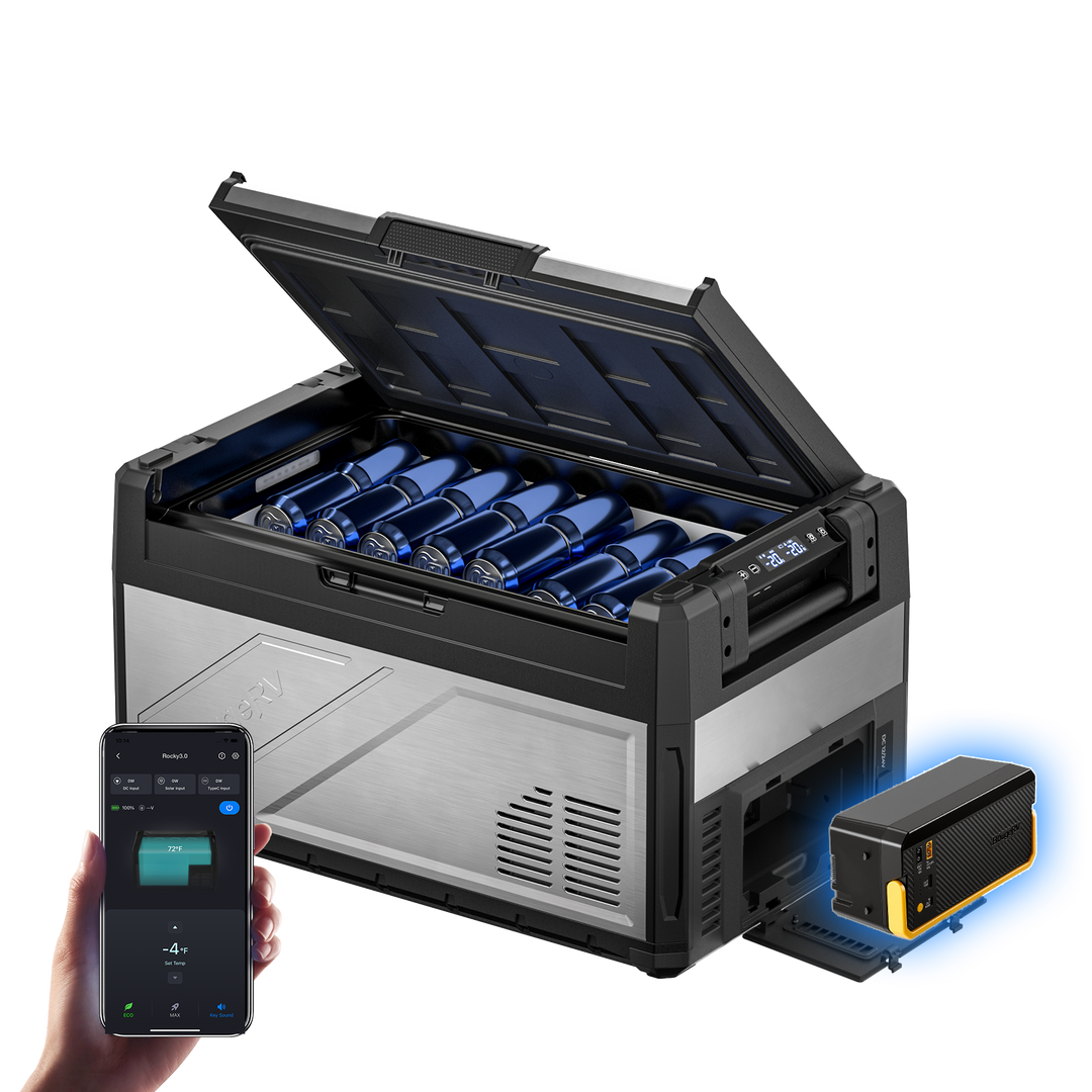 <tc>BougeRV Rocky2 39L Dos Zonas 12V Nevera Compresor Coche, Nevera Portátil</tc>