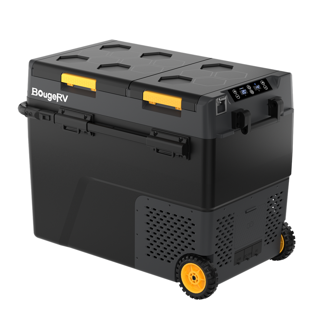 BougeRV CRD2 57L Zwei Zonen Doppeltür Kompressor Kühlbox Auto