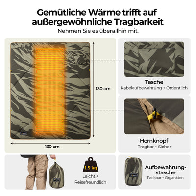 BougeRV 12V tragbare elektrische Decke (Grün)