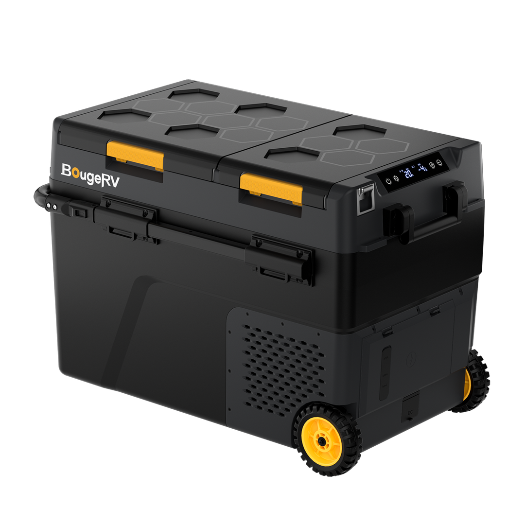 BougeRV CRD2 V2.0 49 L Zwei Zonen Doppeltür Kompressor Kühlbox Auto