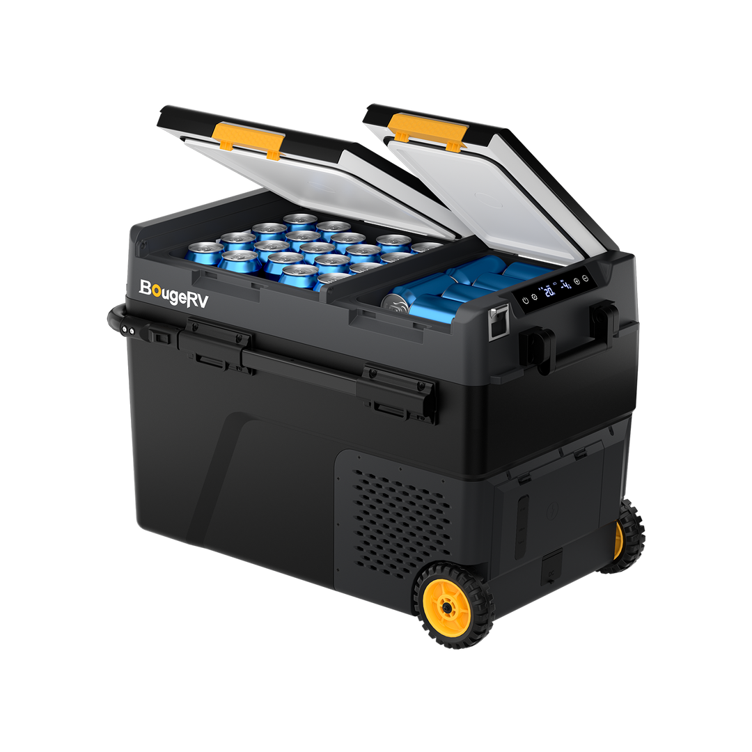 BougeRV CRD2 V2.0 49 L Zwei Zonen Doppeltür Kompressor Kühlbox Auto