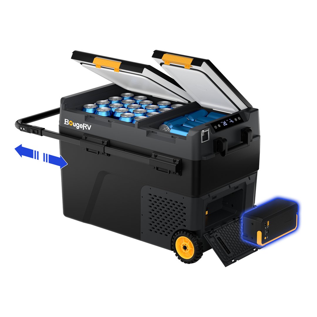 BougeRV CRD2 V2.0 49 L Zwei Zonen Doppeltür Kompressor Kühlbox Auto