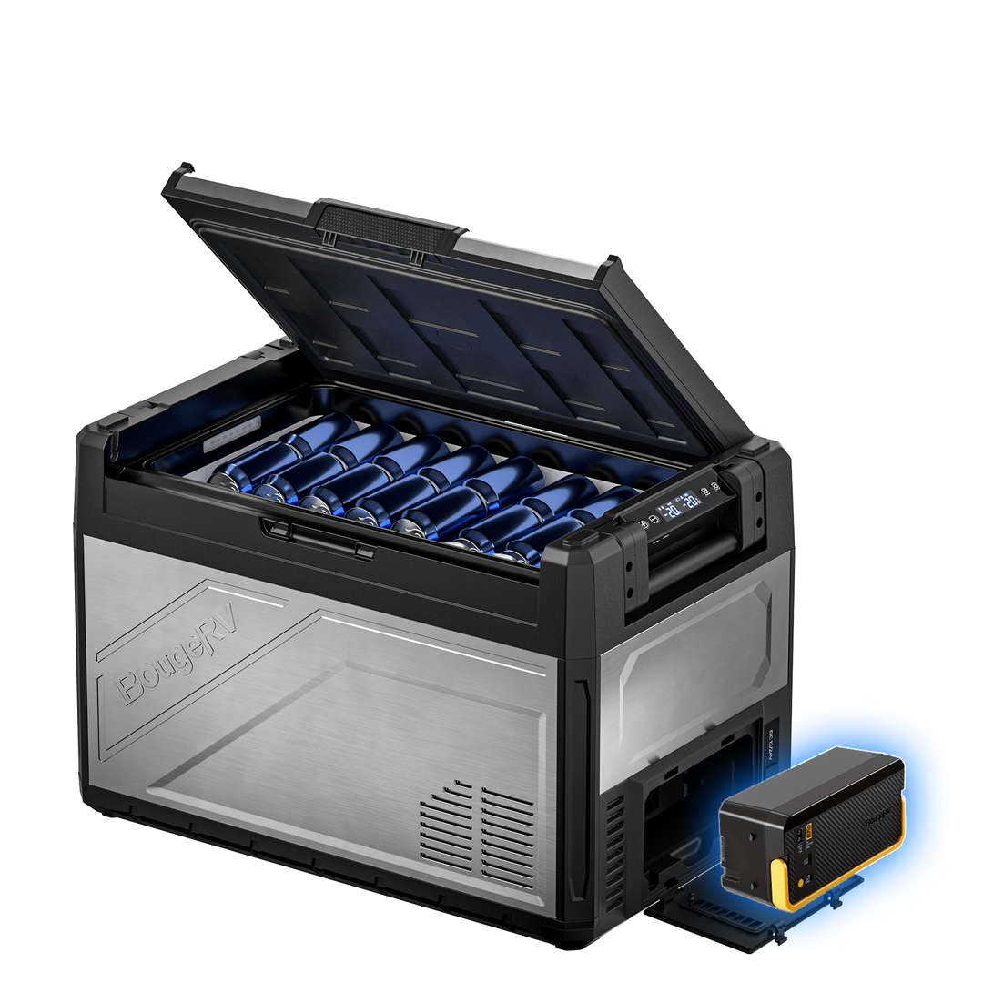 BougeRV New Rocky V3.0 52 L 12-V-Autokühlschrank mit zwei Temperaturzonen