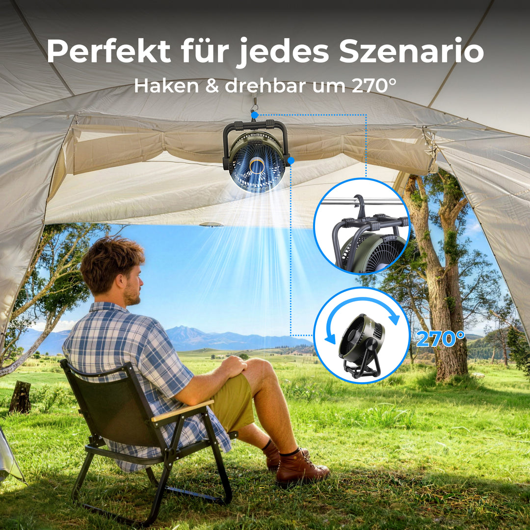 BougeRV F01 Outdoor-Ventilator Grün