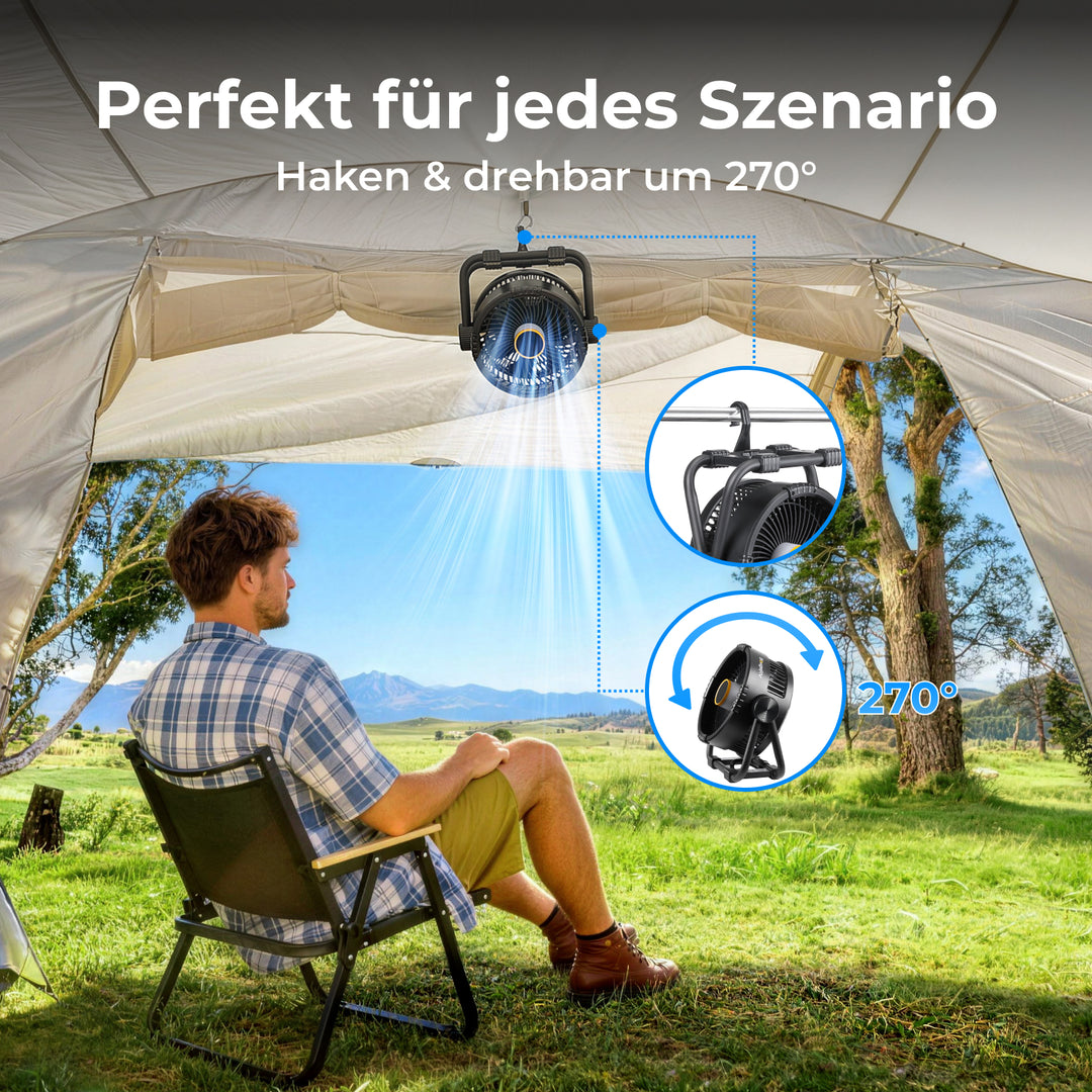 BougeRV F01 Tragbarer Außenventilator