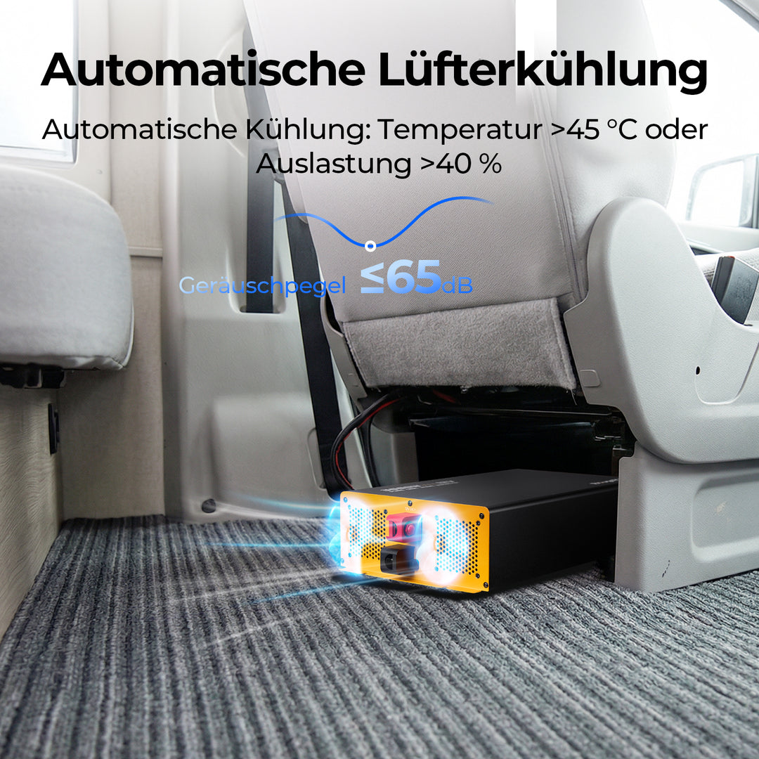 BougeRV 3000 W 12 V Sinus-Wechselrichter mit Bluetooth