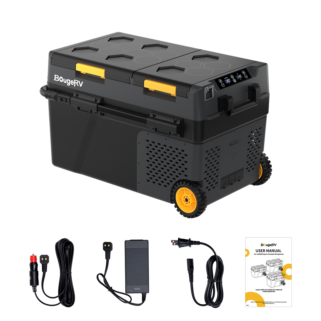 BougeRV CRD2 40L Zwei Zonen Doppeltür Kompressor Kühlbox Auto