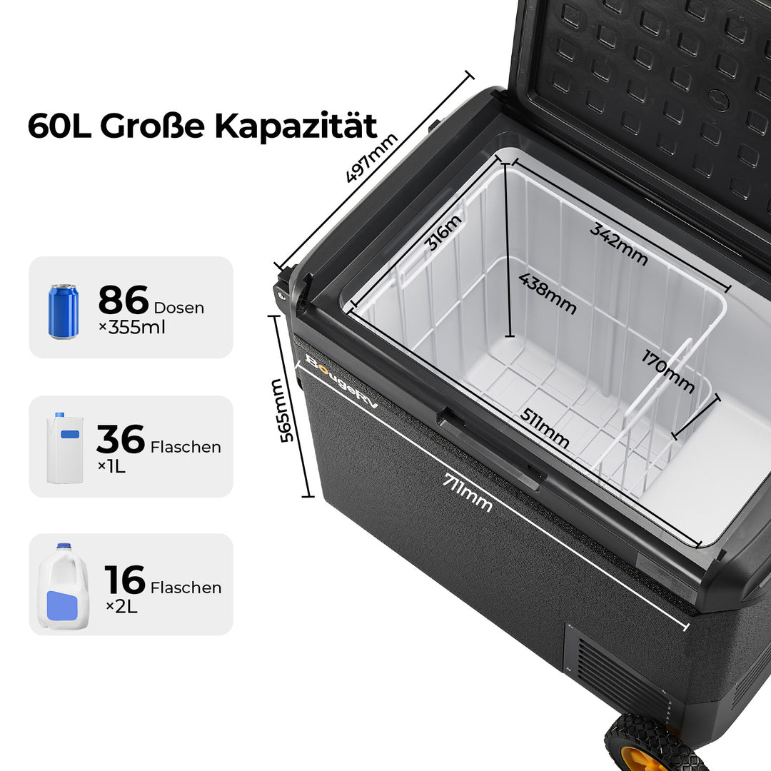 BougeRV CRS 60L tragbarer Auto Kühlbox