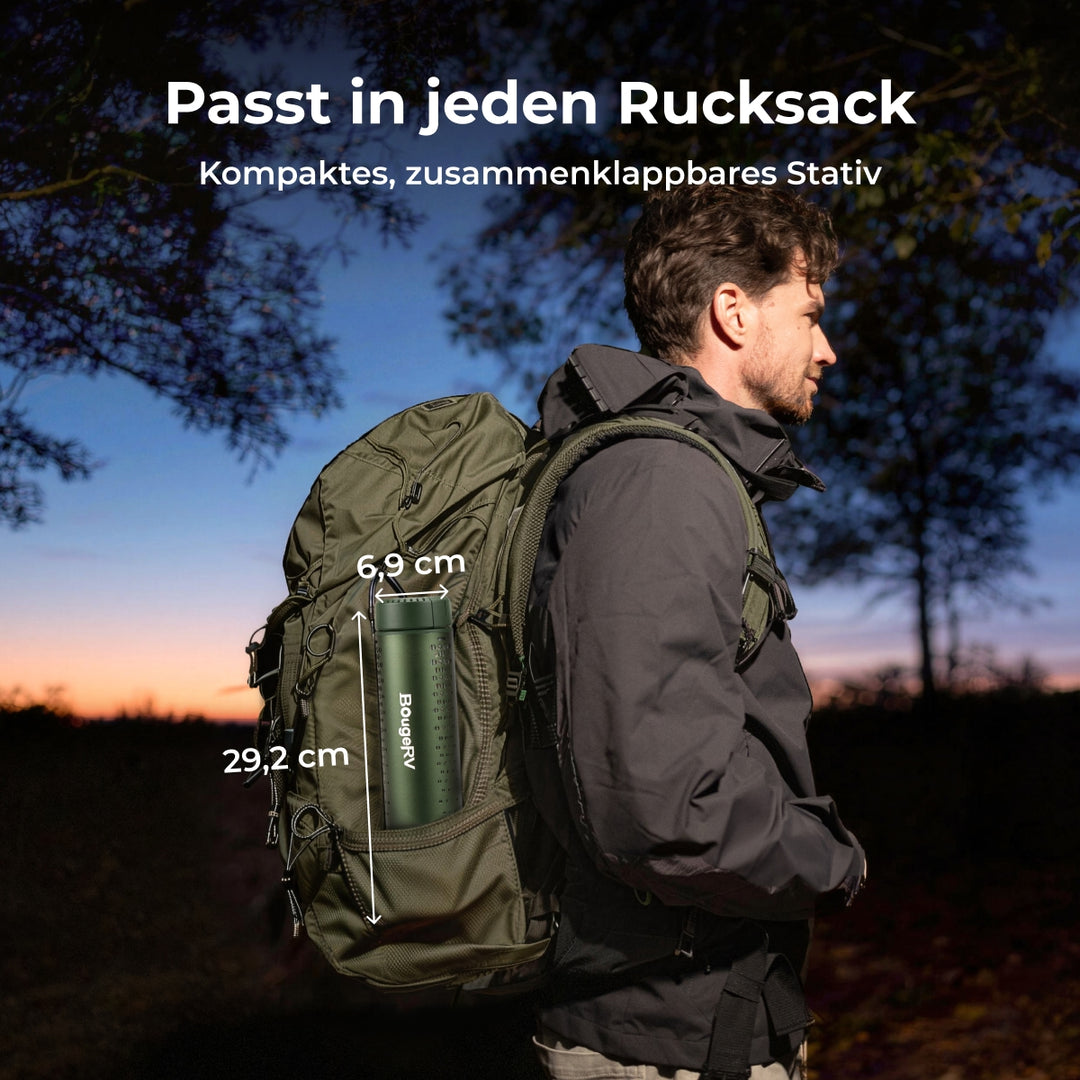 BougeRV Neue T1 tragbare teleskopische Campinglampe (Grün)
