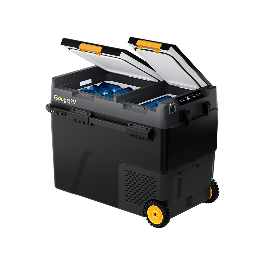 BougeRV CRD2 V2.0 57L Zwei Zonen Doppeltür Kompressor Kühlbox Auto