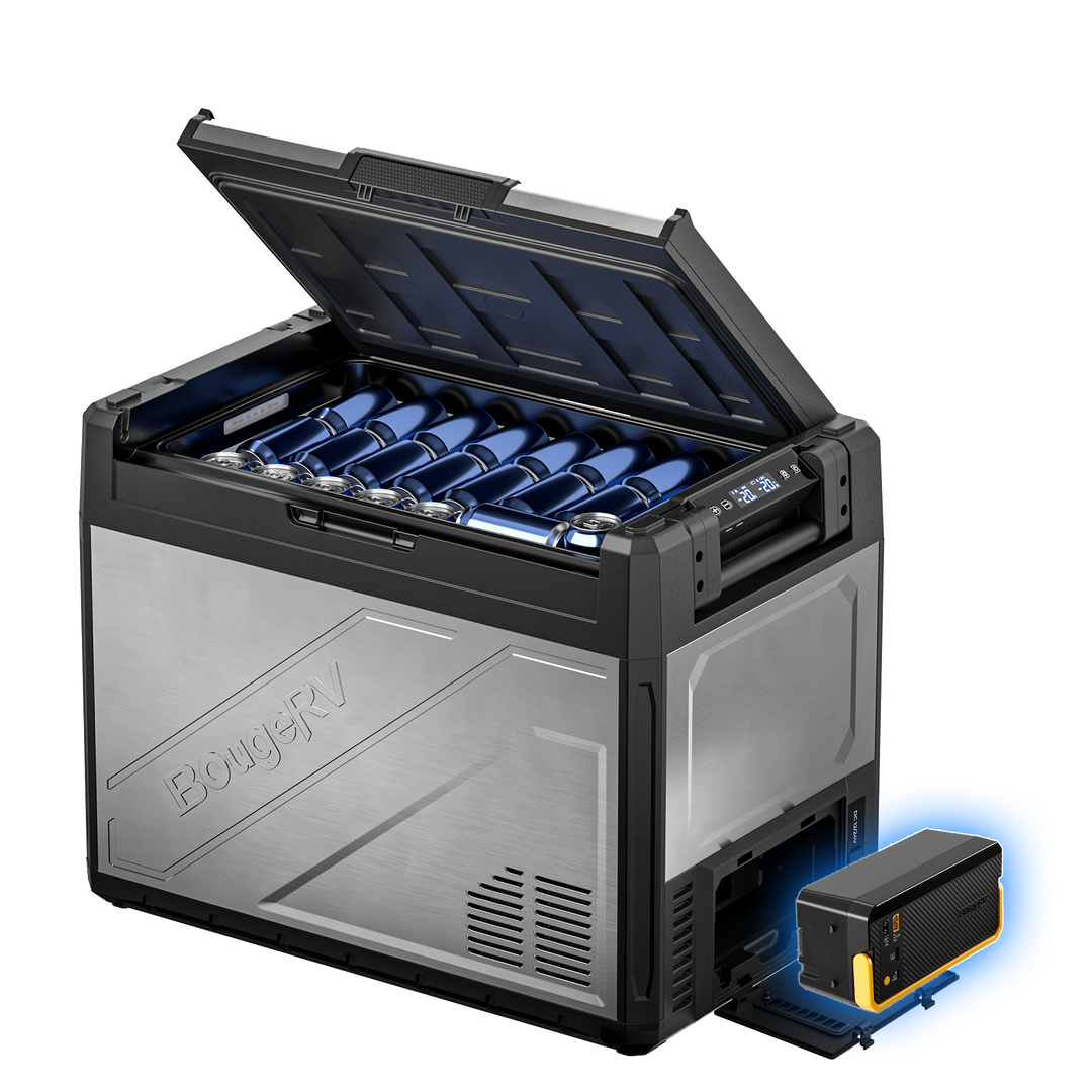 <tc>BougeRV Rocky2 65L Dos Zonas 12V Nevera Compresor Coche, Nevera Portátil</tc>