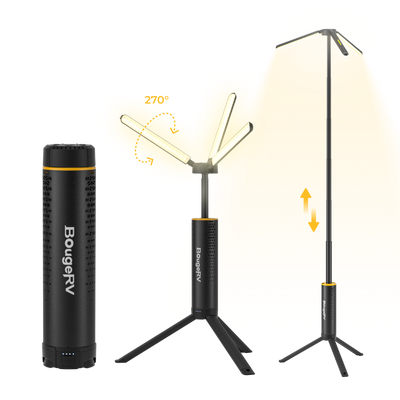 BougeRV Neue T1 tragbare teleskopische Campinglampe