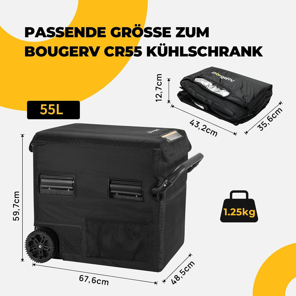 BougeRV CRD 55L 600D Tragtasche für Dual-Zone-Kühlschrank wasserdichte & Kratzfeste